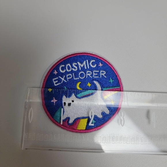 VTG Iron On Patch, Cosmic Explorer Cat 3" - Picture 5 of 6